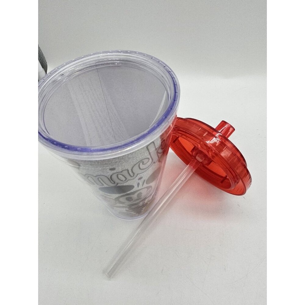 Disney Mickey Loves Mickey Kiss Glitter Flip Straw Tumbler Travel Cup NWT - Picture 6 of 13